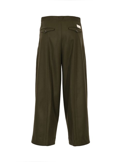 Pantalone Mia in misto lana e cashmere Oliva Nine in the morning | 9FW25 IM35CLEANOLIVA